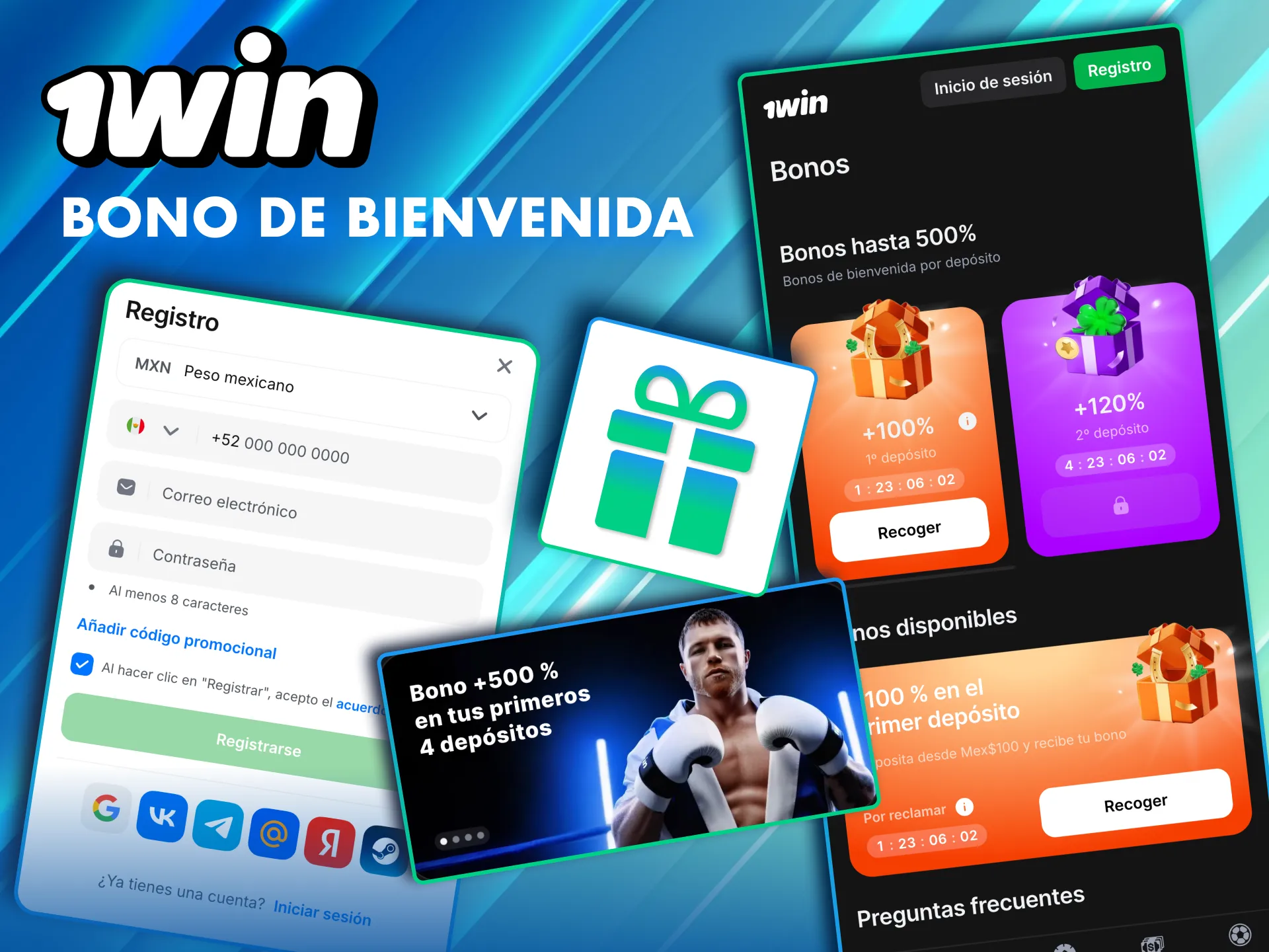 Promoción inicial exclusiva en la app 1Win México.