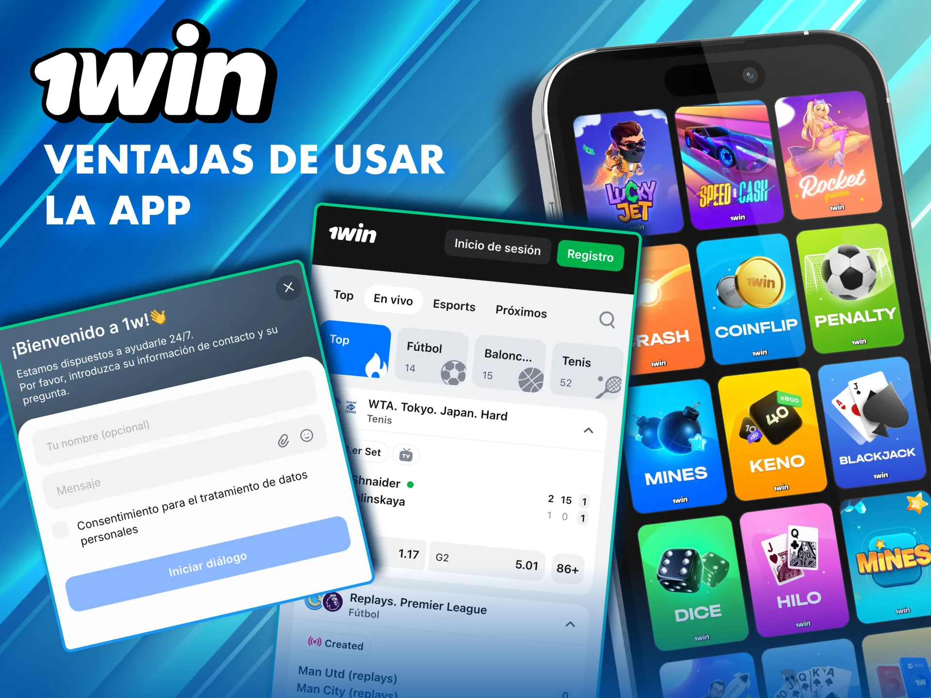 Ventajas de usar la app 1Win México para apuestas y casino.