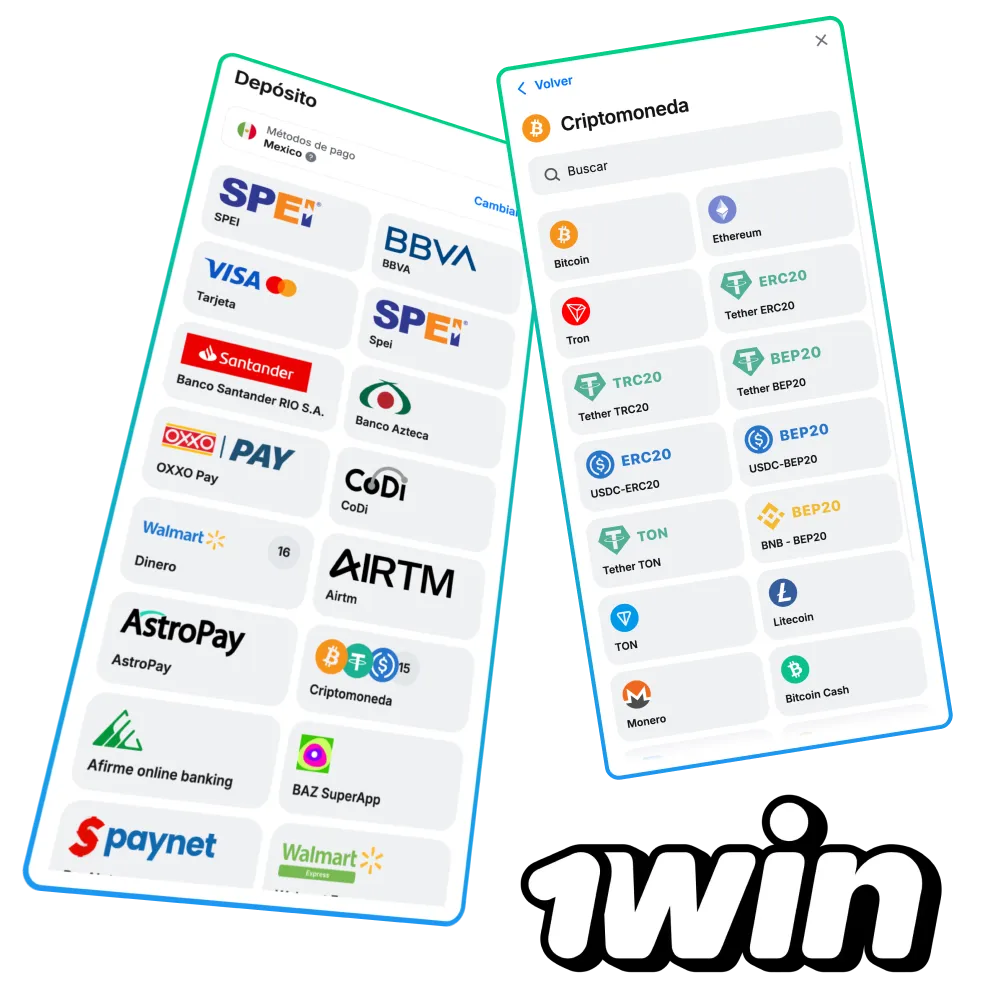Depósitos y retiros en 1Win México con métodos locales y seguridad avanzada.