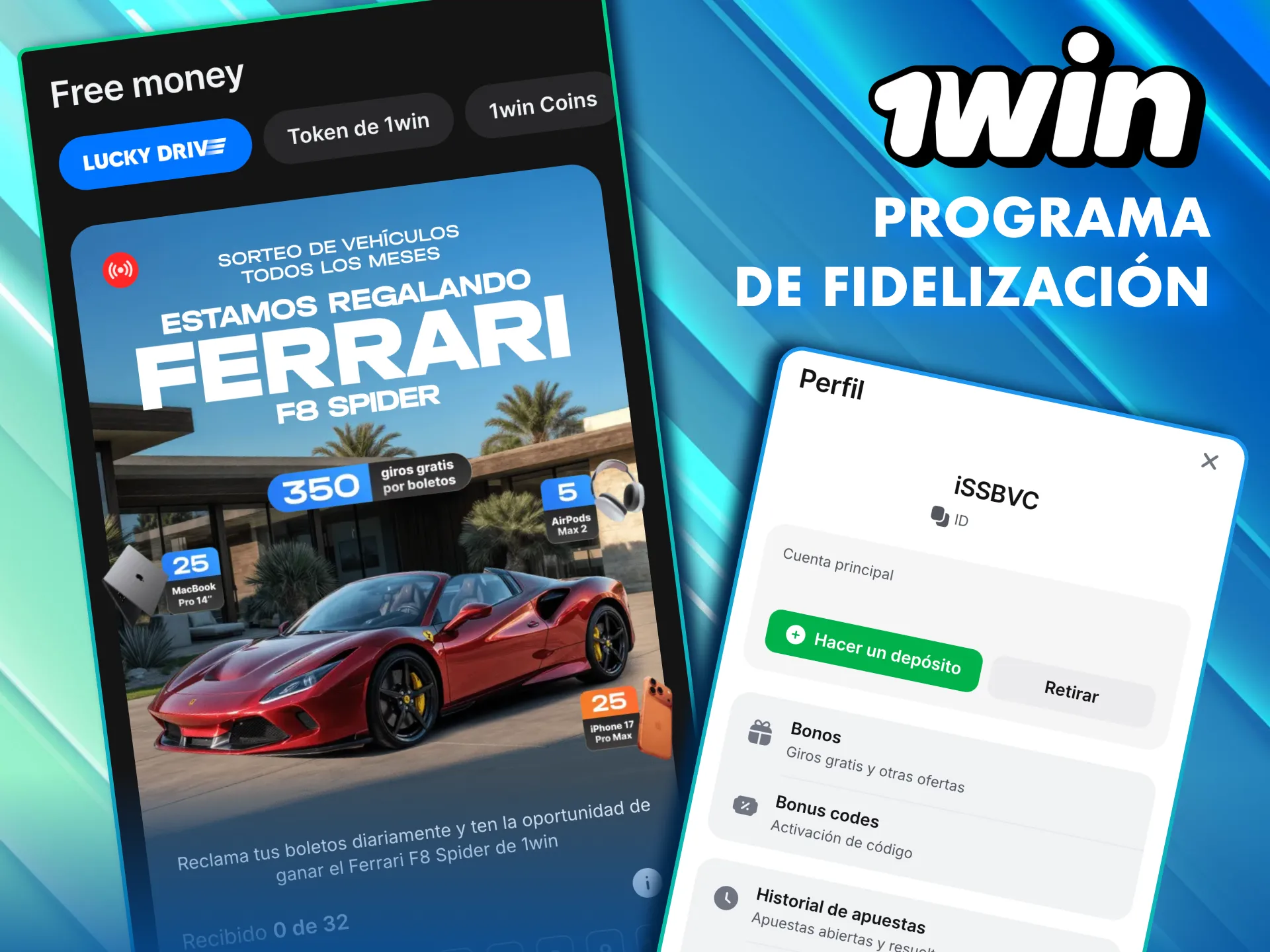 Conviértete en jugador VIP de 1Win y recibe parte de 281 millones en bonos.