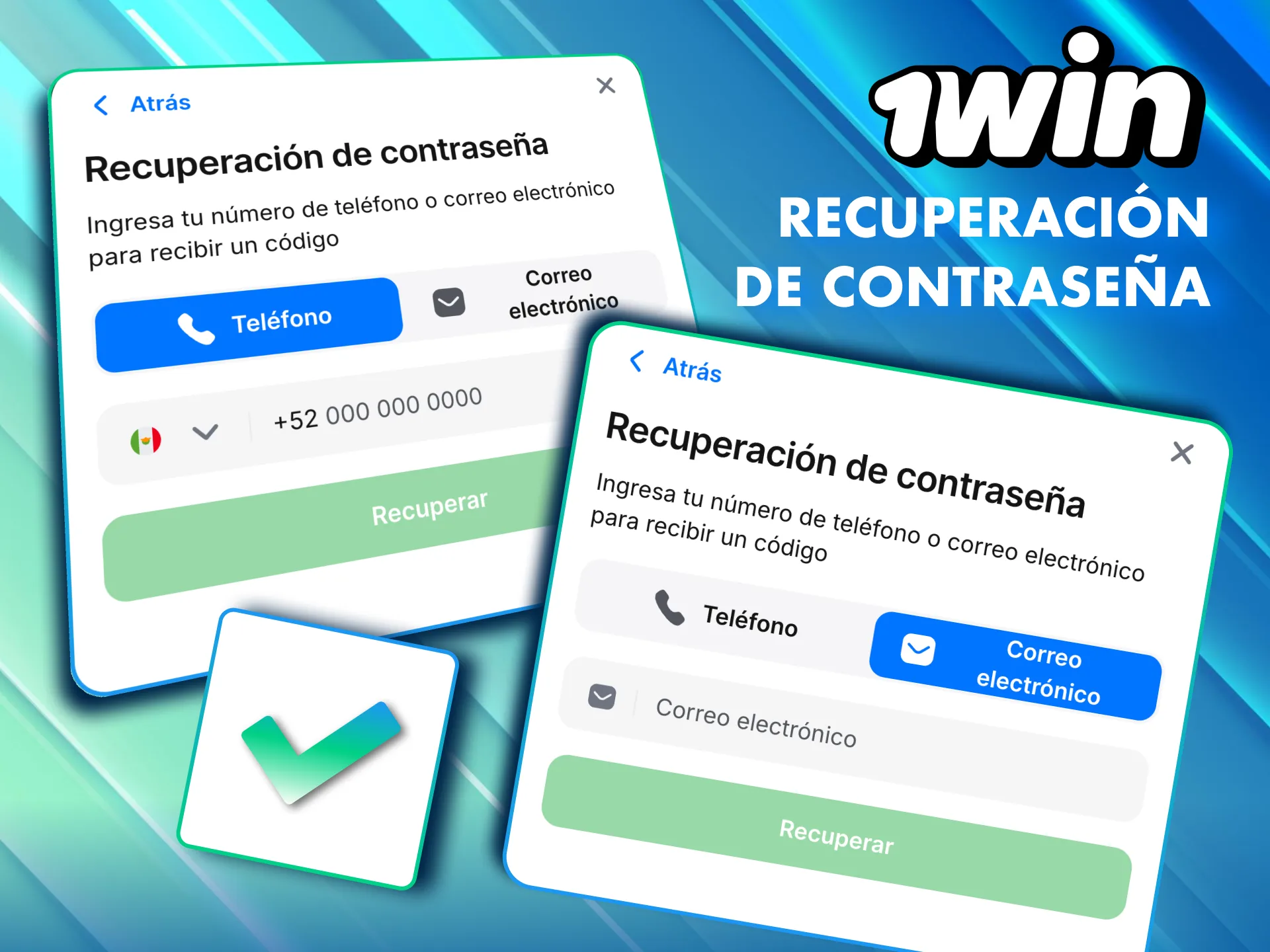 Recupera tu contraseña en 1Win México en pocos pasos.